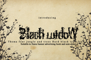 Black Widow: A Jungle-Inspired Horror-Style Font for Bold Design Projects