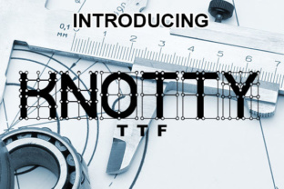 Knotty: A Bold Geometric Grid Font