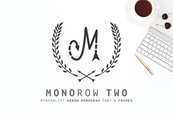 Monorow Two: A Minimalist Arrow Monogram Font for Creative Expression