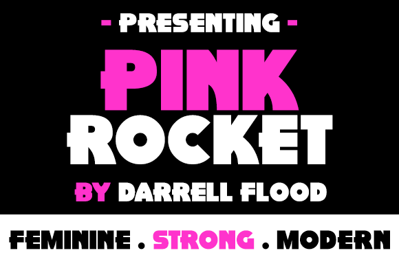 Pink Rocket: A Bold Fusion of Retro and Futurism in Typography