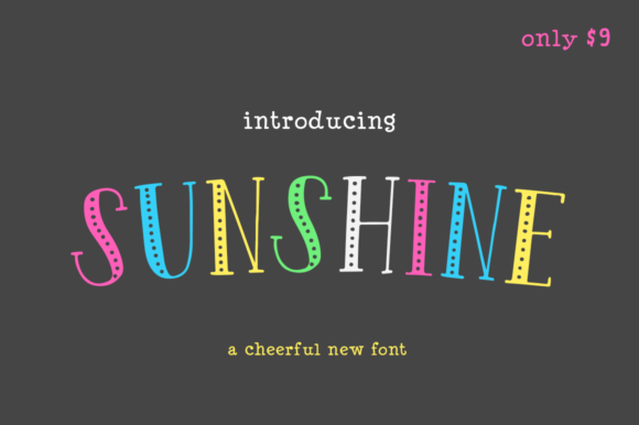 Sunshine: A New Uppercase Font with Unique Alternate Styles